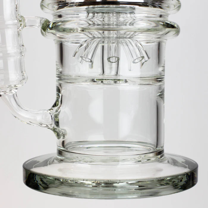 [2 Pack Bundle] 21" H2O Dual percolator glass water bong [H2O-5004] Glass Bong ONE
