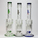 [2 Pack Bundle] 17" H2O glass water bong with double layer honeycomb [H2O-5005] Glass Bong ONE