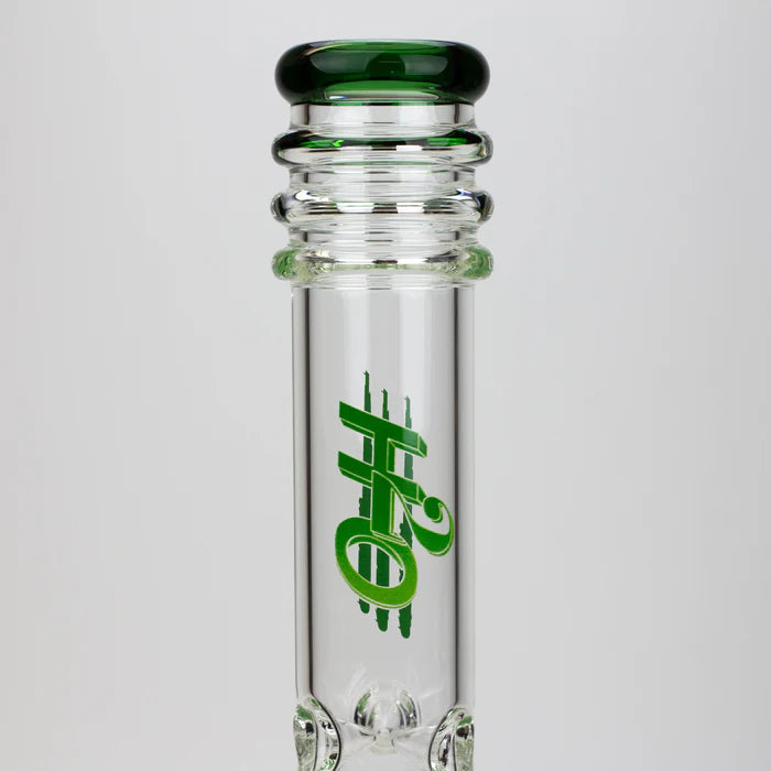 [2 Pack Bundle] 17" H2O glass water bong with double layer honeycomb [H2O-5005] Glass Bong ONE