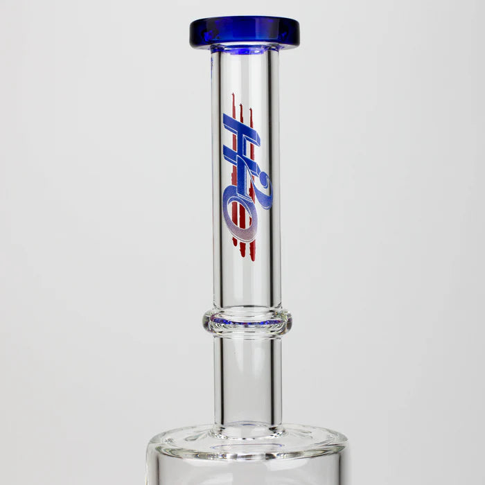 [2 Pack Bundle] 17" H2O dual diffuser glass water bong [H2O-5002] Glass Bong ONE