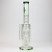 [2 Pack Bundle] 18" H2O glass water bong with triple mini shower head diffuser [H2O-5007] Glass Bong ONE