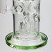 [2 Pack Bundle] 18" H2O glass water bong with triple mini shower head diffuser [H2O-5007] Glass Bong ONE