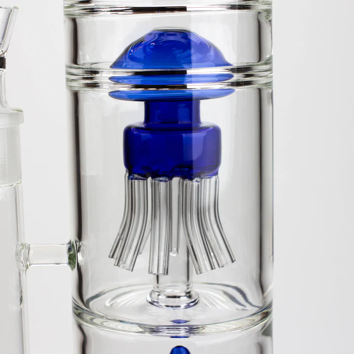 [2 Pack Bundle] 17" H2O dual diffuser glass water bong [H2O-5002] Glass Bong ONE
