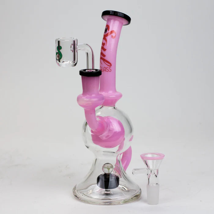 [4 Pack Bundle] 8" SOUL Glass 2-in-1 recycler bong [S2084] Glass Bong ONE