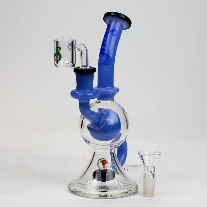 [4 Pack Bundle] 8" SOUL Glass 2-in-1 recycler bong [S2084] Glass Bong ONE