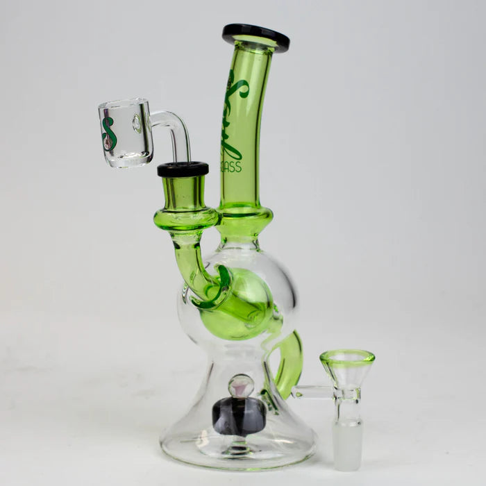[4 Pack Bundle] 8" SOUL Glass 2-in-1 recycler bong [S2084] Glass Bong ONE