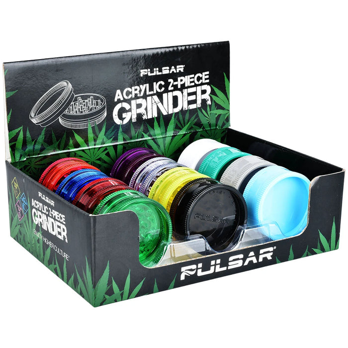 Pulsar | Acrylic 2 piece 2" Grinders 12 pack display