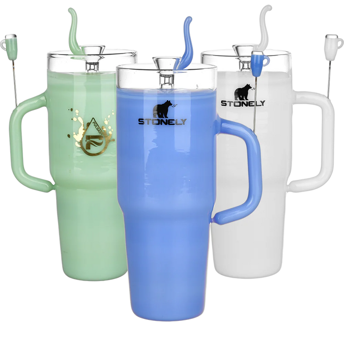 Pulsar | 8.5" Stonely Cup Water Pipe – Unique Insulated Cup Design