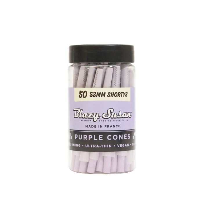 Blazy Susan | Purple shorty Cones Pack of 50 ROLLING PAPER Smoking Cat Distribution