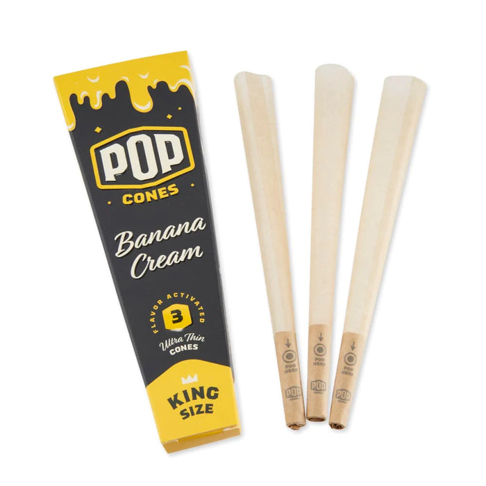 Pop Cones | King Size 3pk Pre-Rolled Cones with Flavor Tip 24ct Display