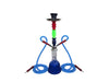 Zebra Smoke | Rainbow Hookah Two Hose 19" tall Hookah Jatiimports LLC Blue