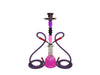 Zebra Smoke | Rainbow Hookah Two Hose 19" tall Hookah Jatiimports LLC Purple