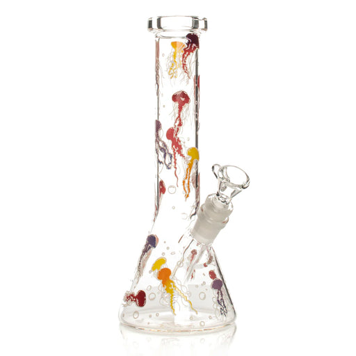 Red Eye Glass® | 10" Jellyfish Glow-in-the-Dark Water Pipe [REG156] Glass Bong Smoking Cat Distribution
