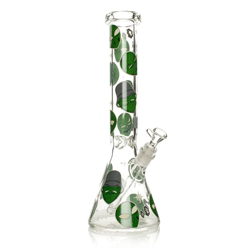 Red Eye 15" 7mm Glow in the Dark Aliens Beaker Bong Bongs Smoking Cat Distribution Default Title