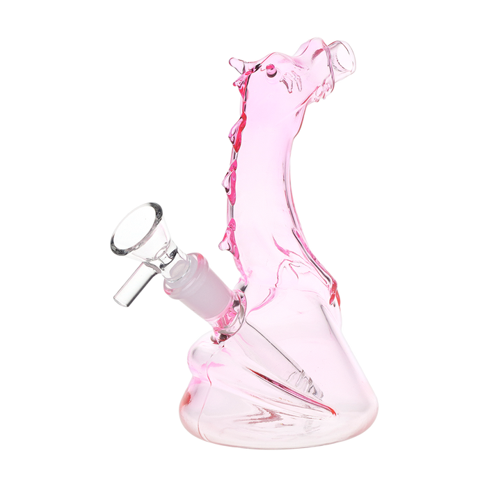 Sesh Gear | 6" Puff The Magic Dragon Waterpipe Glass Bong Smoking Cat Distribution Pink