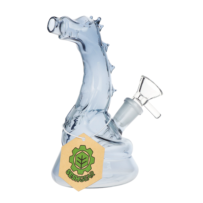 Sesh Gear | 6" Puff The Magic Dragon Waterpipe Glass Bong Smoking Cat Distribution Grey