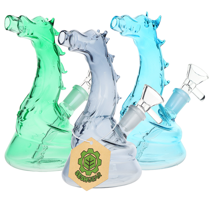 Sesh Gear | 6" Puff The Magic Dragon Waterpipe Glass Bong Smoking Cat Distribution
