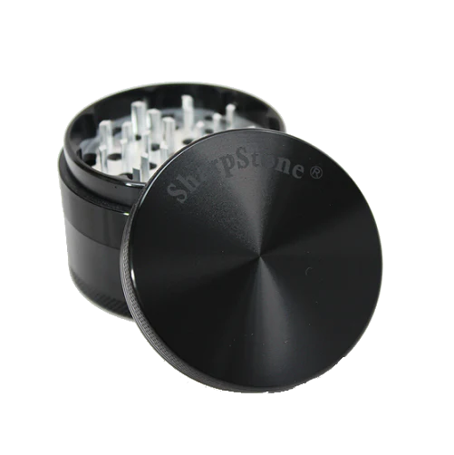 SharpStone® | HARD TOP 4 PIECE GRINDER - 1.5" [ GRI901 ] Regular NIBO Distribution BLACK