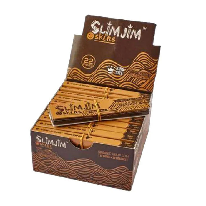 Slimjim - Natural King Size Skins + Tips (Box of 22)
