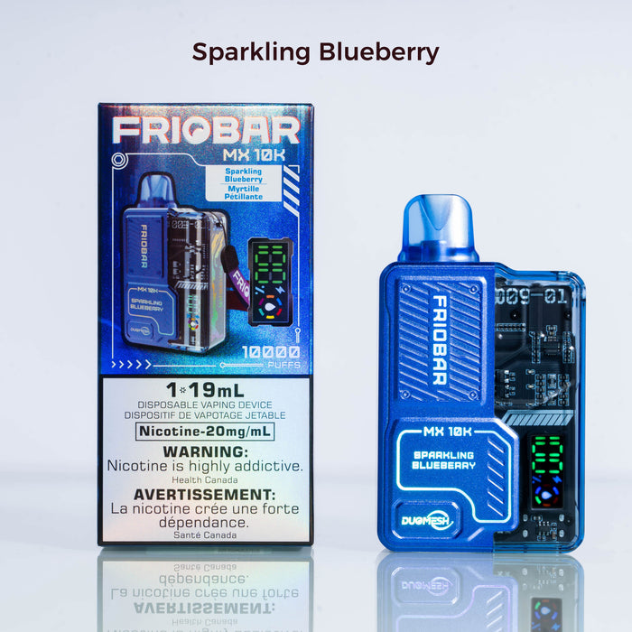 FRIOBAR | MX 10K Rechargeable Disposable Vape Box of 5 Disposable Vape Canadian National Distributors Sparling Blueberry