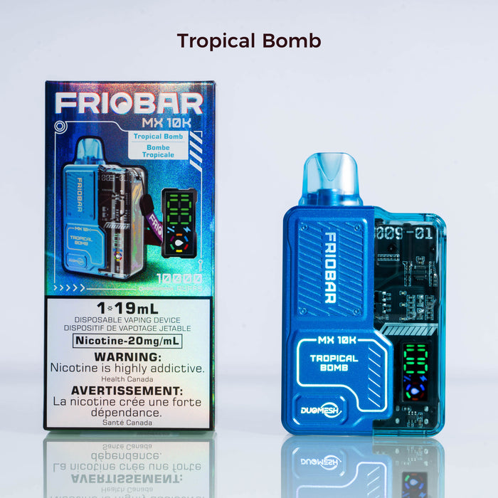FRIOBAR | MX 10K Rechargeable Disposable Vape Box of 5 Disposable Vape Canadian National Distributors Tropical Bomb