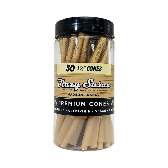 Blazy Susan | Unbleached Cones Pack of 50 ROLLING PAPER Smoking Cat Distribution 1 1/4 Size