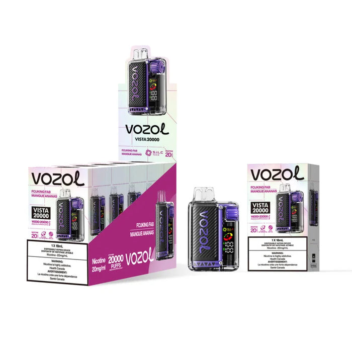 [ON] Vozol | Vista 20000 Box of 5 Ontario Excise Tax Vape Daddy Fcuking Fab (Mango Pineapple)