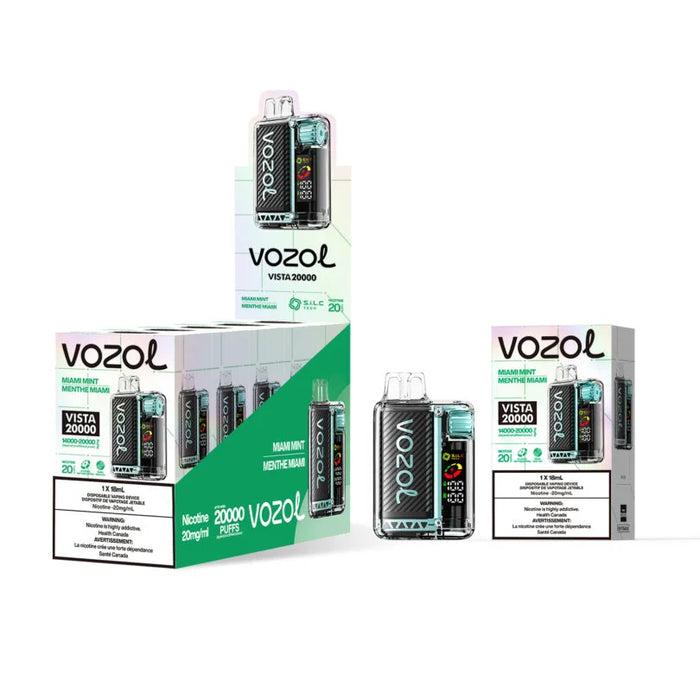 [ON] Vozol | Vista 20000 Box of 5 Ontario Excise Tax Vape Daddy Miami Mint