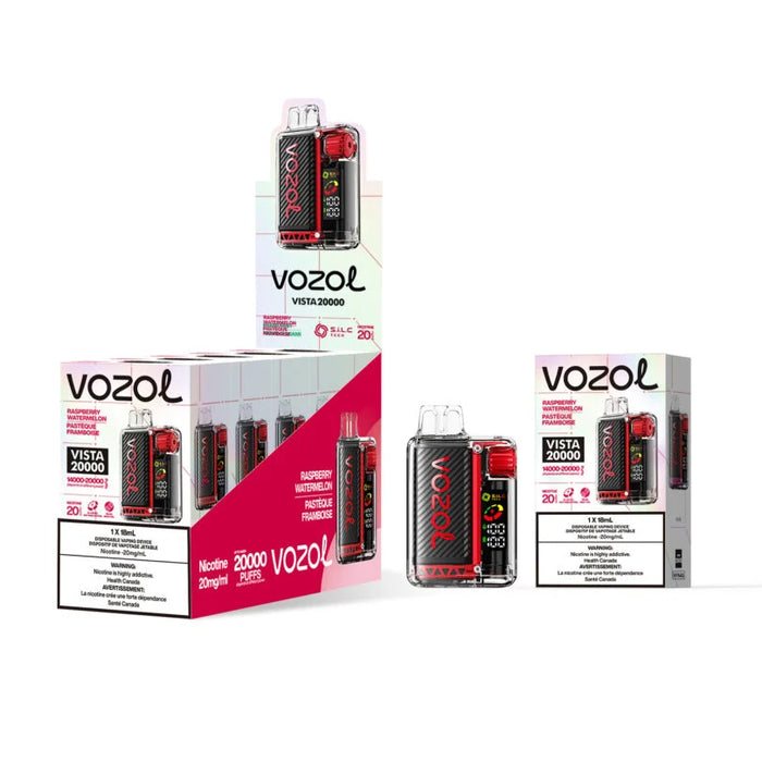 [ON] Vozol | Vista 20000 Box of 5 Ontario Excise Tax Vape Daddy Raspberry Watermelon