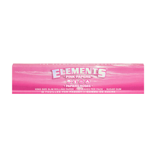 Elements Pink smoking Papers King Slim ROLLING PAPER ONE