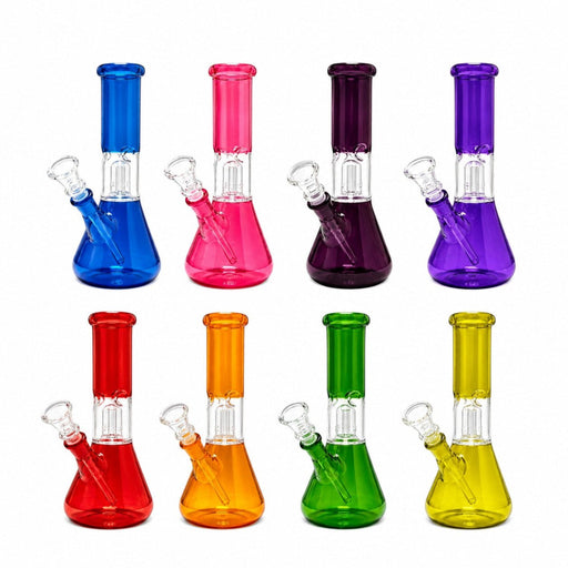 8" Color Rush Percolator Bong Glass Bong Super Supplys Inc