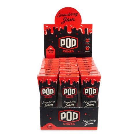 Pop Cones | King Size 3pk Pre-Rolled Cones with Flavor Tip 24ct Display