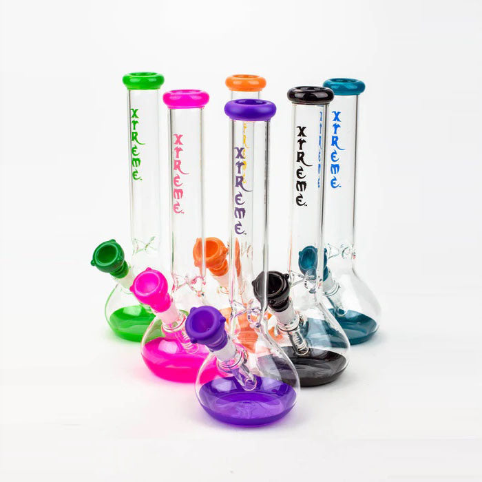 Xtreme | 12" Round base Glass Assorted Bong Box of 12 [XTR5008] Glass Bong Canadian Distributor