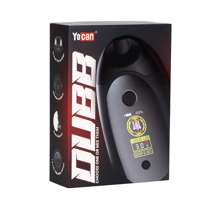 Yocan | Dubb Dual Cartridge Digital Vaporizer Assorted Colours 510 Battery Smoking Cat Distribution(S)