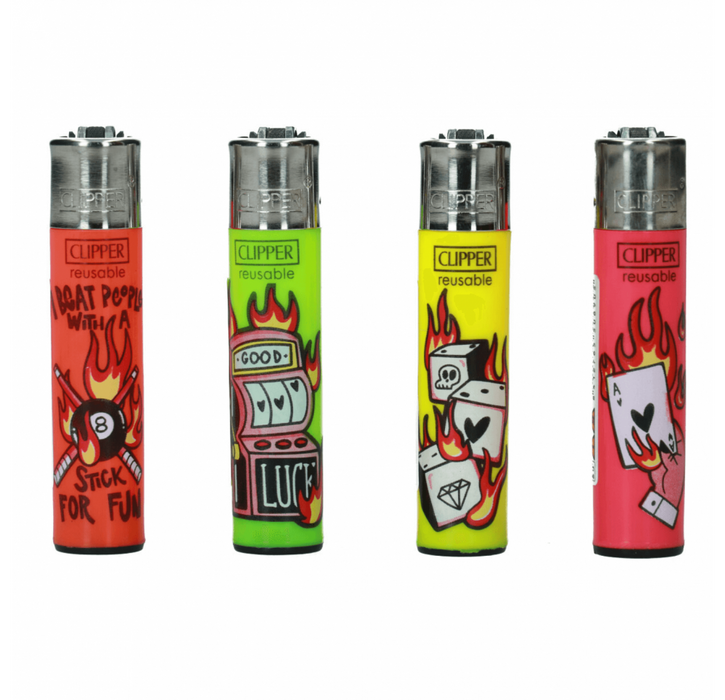CLIPPER | Games on Fire DESIGN Display of 48 [LT1001GOF] Lighter ONE