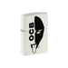 Zippo 214-109225 OCB Reg White Matte Half Face Zippo Lighter ONE
