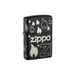 Zippo 48908 Black Matte Laser 360 Design Zippo Lighter ONE