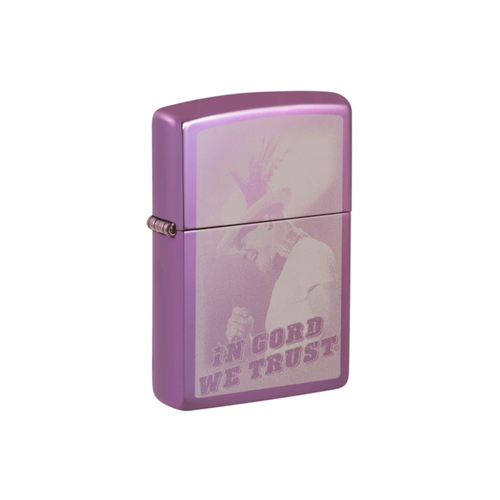 Zippo 24747 -106142 In Gord We Trust Purple Zippo Lighter ONE