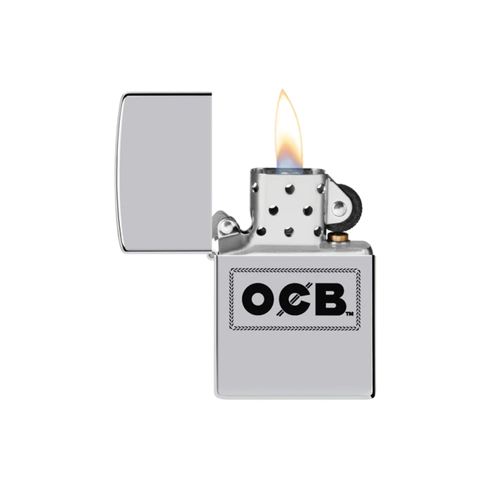 Zippo 250-109227 OCB Reg High Polish Chrome Cross Stitch Zippo Lighter ONE