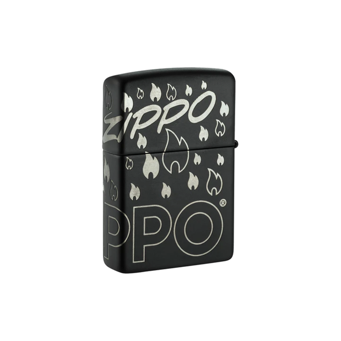 Zippo 48908 Black Matte Laser 360 Design