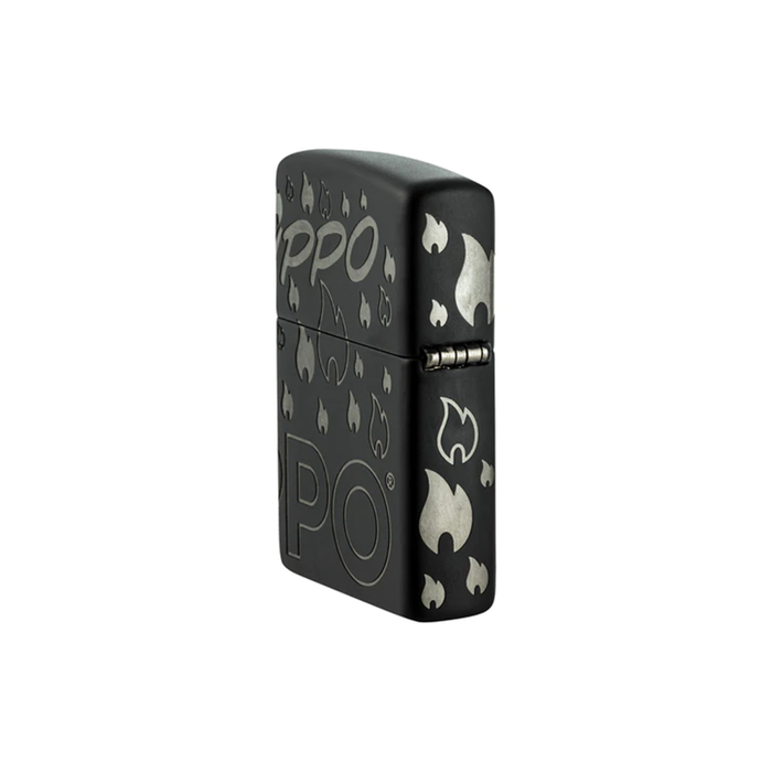Zippo 48908 Black Matte Laser 360 Design