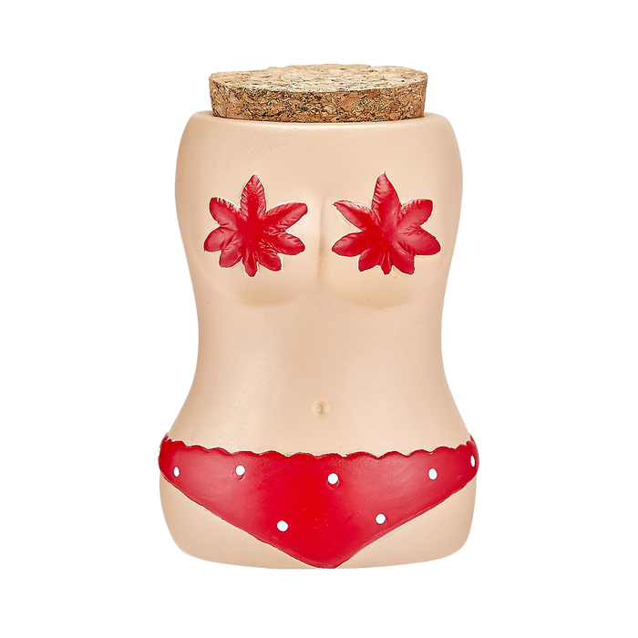 BIKINI STASH JAR W/ RED BIKINI