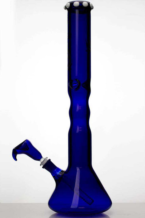 18 inches genie white dot colored glass beaker bong Bongs ONE