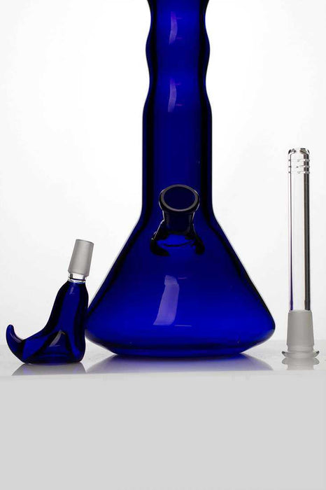 18 inches genie white dot colored glass beaker bong Bongs ONE