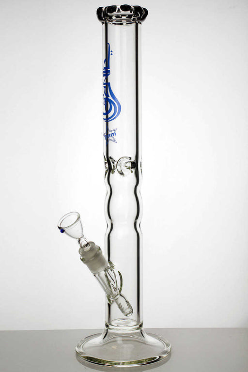 18" genie blue dot curbed tube glass bong Glass Bong ONE