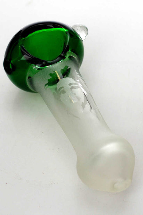 Sandblasted Picture  glass hand pipes- - One Wholesale