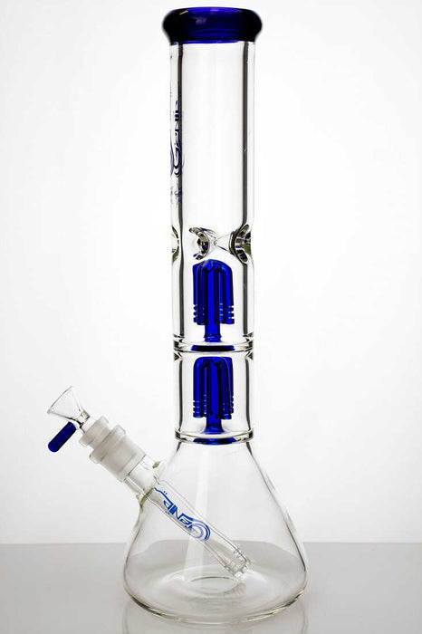 15 inches double 4 tree arms genie heavy glass water bong Glass Bong ONE