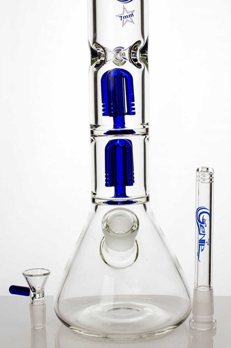 15 inches double 4 tree arms genie heavy glass water bong Glass Bong ONE