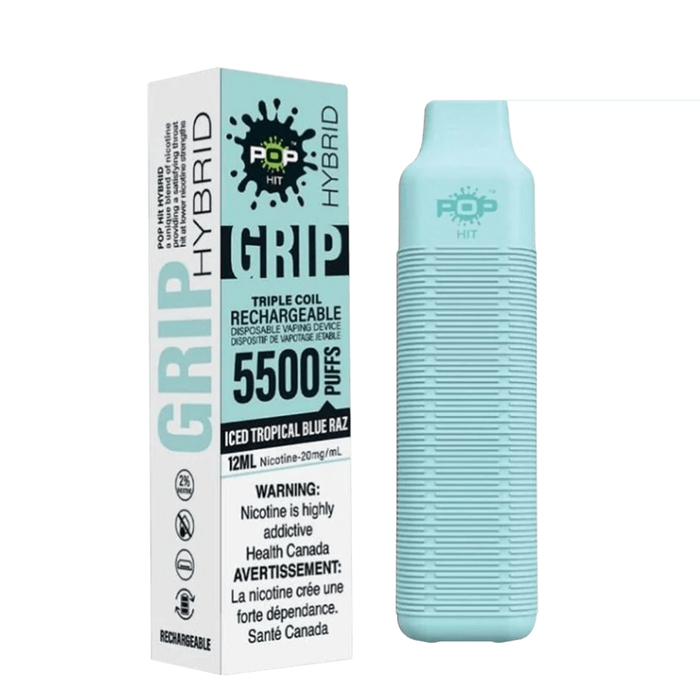 Pop Hybrid Grip 5500 Puff Rechargeable Vape Device Box of 10