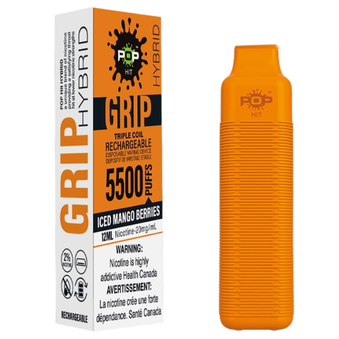 Pop Hybrid Grip 5500 Puff Rechargeable Vape Device Box of 10